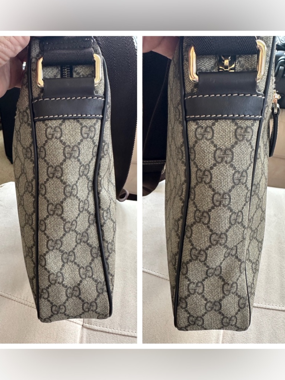 Gucci GG Supreme Coated Canvas Messenger Bag / Crossbody – Authentic – EUC - Picture 14 of 16